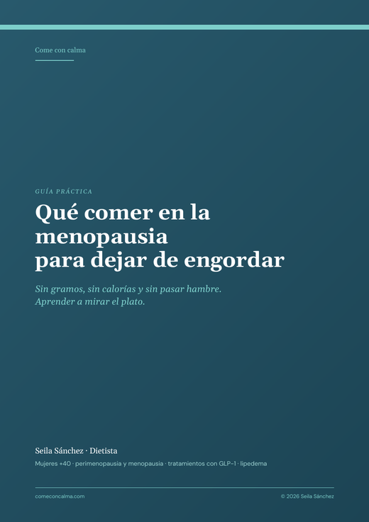 Portada de la guía Qué comer en la menopausia